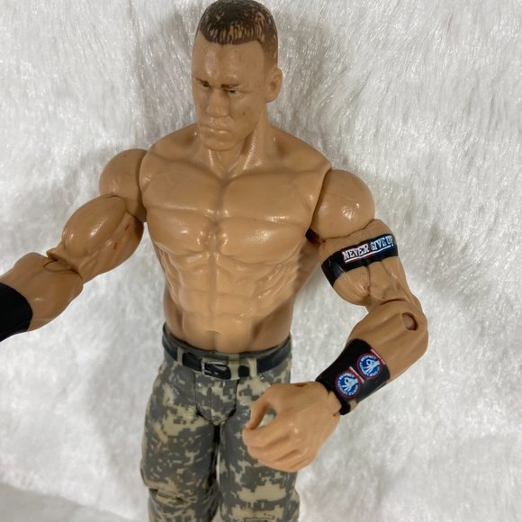 2011 WWE Mattel Elite John Cena Wrestling Action Figure Camo Shorts Loose 7" - Picture 2 of 10